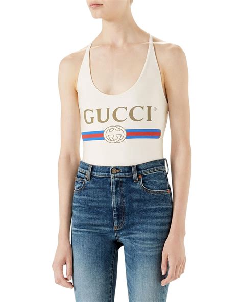 gucci womens lingerie|Gucci logo bodysuit.